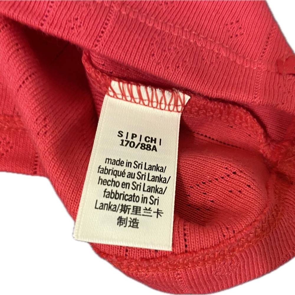 💰Coral-Red Eyelet Cotton Camisole💰 - Picture 6 of 7